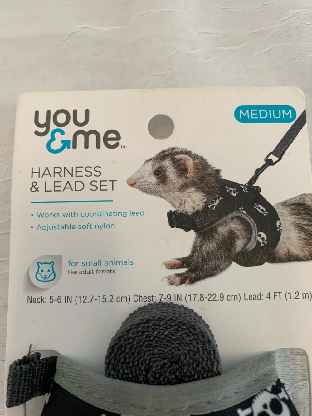 You & Me Skulls Small Animal Harness and Lead Set,
